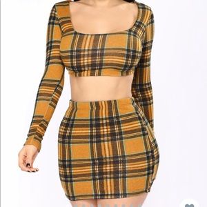 Attendance Skirt Set -Mustard/Multi